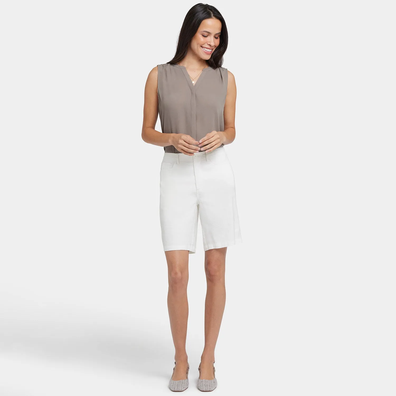 5 Pocket Bermuda Shorts - White