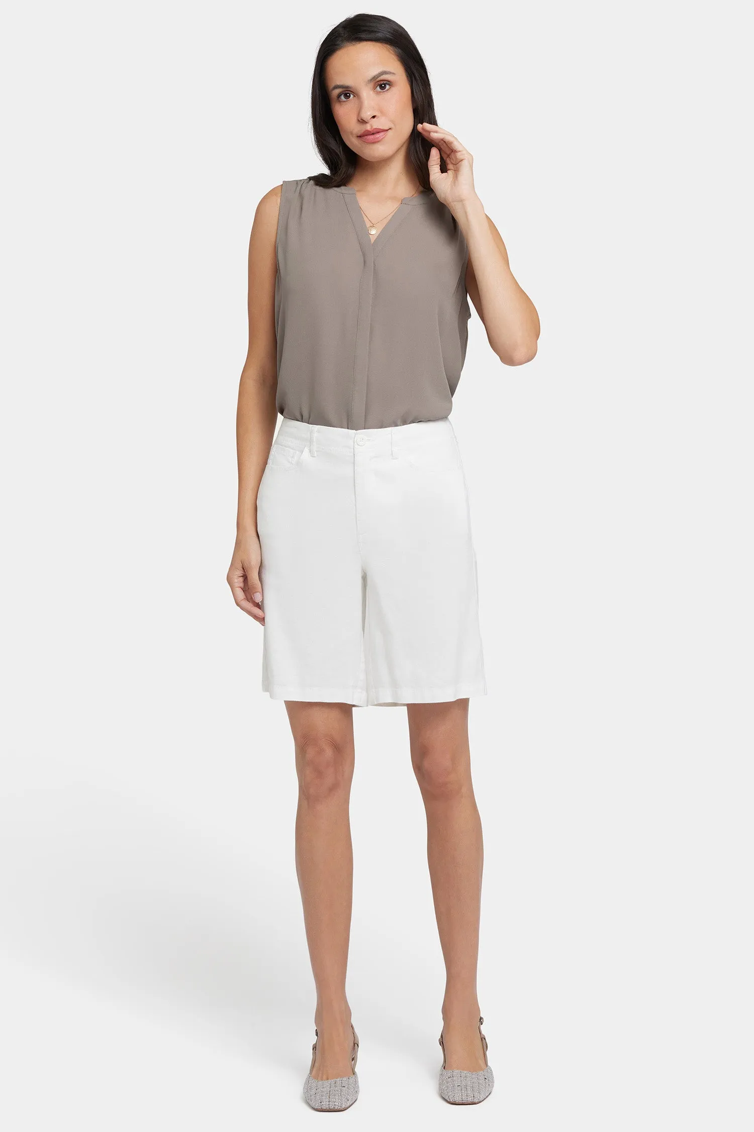5 Pocket Bermuda Shorts - White