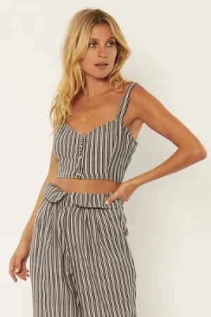 Amuse Womens Island Time Crop Tank