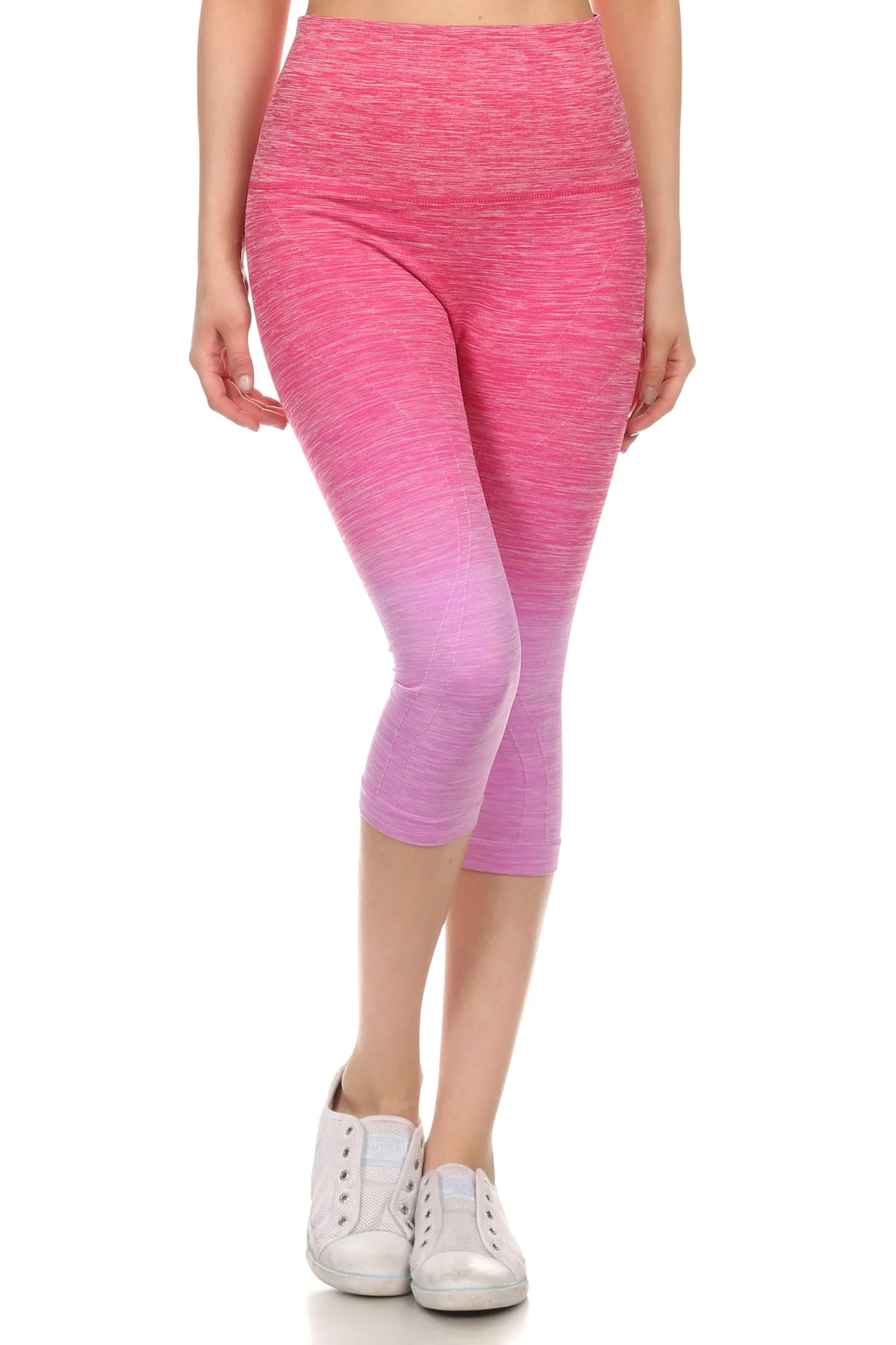 Athletic Space Dye Ombre Capri Leggings