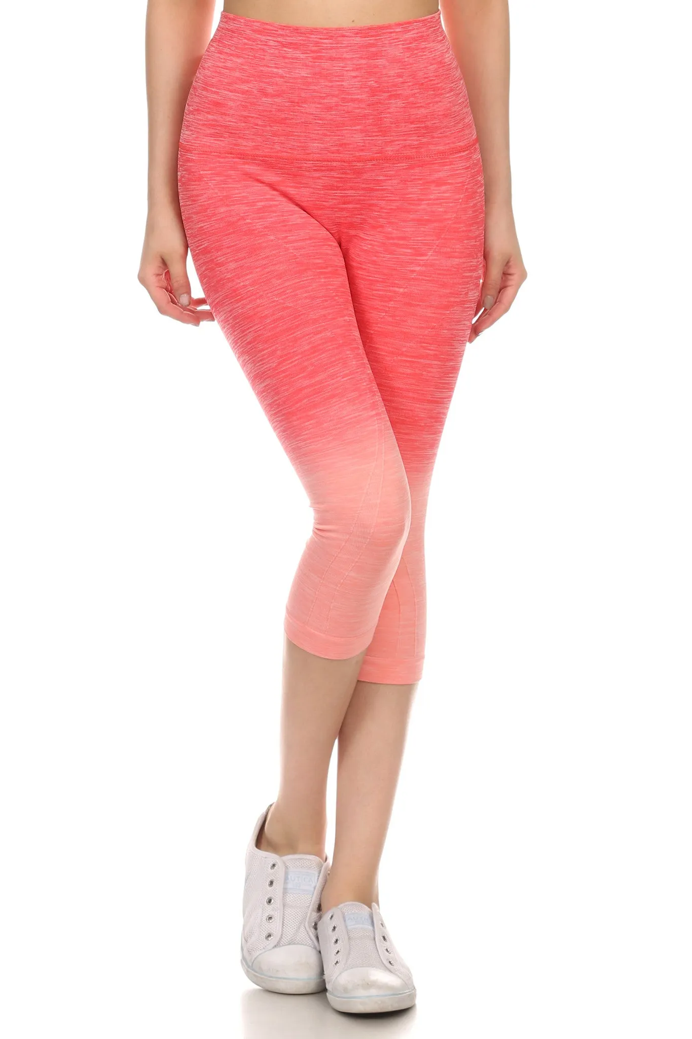 Athletic Space Dye Ombre Capri Leggings