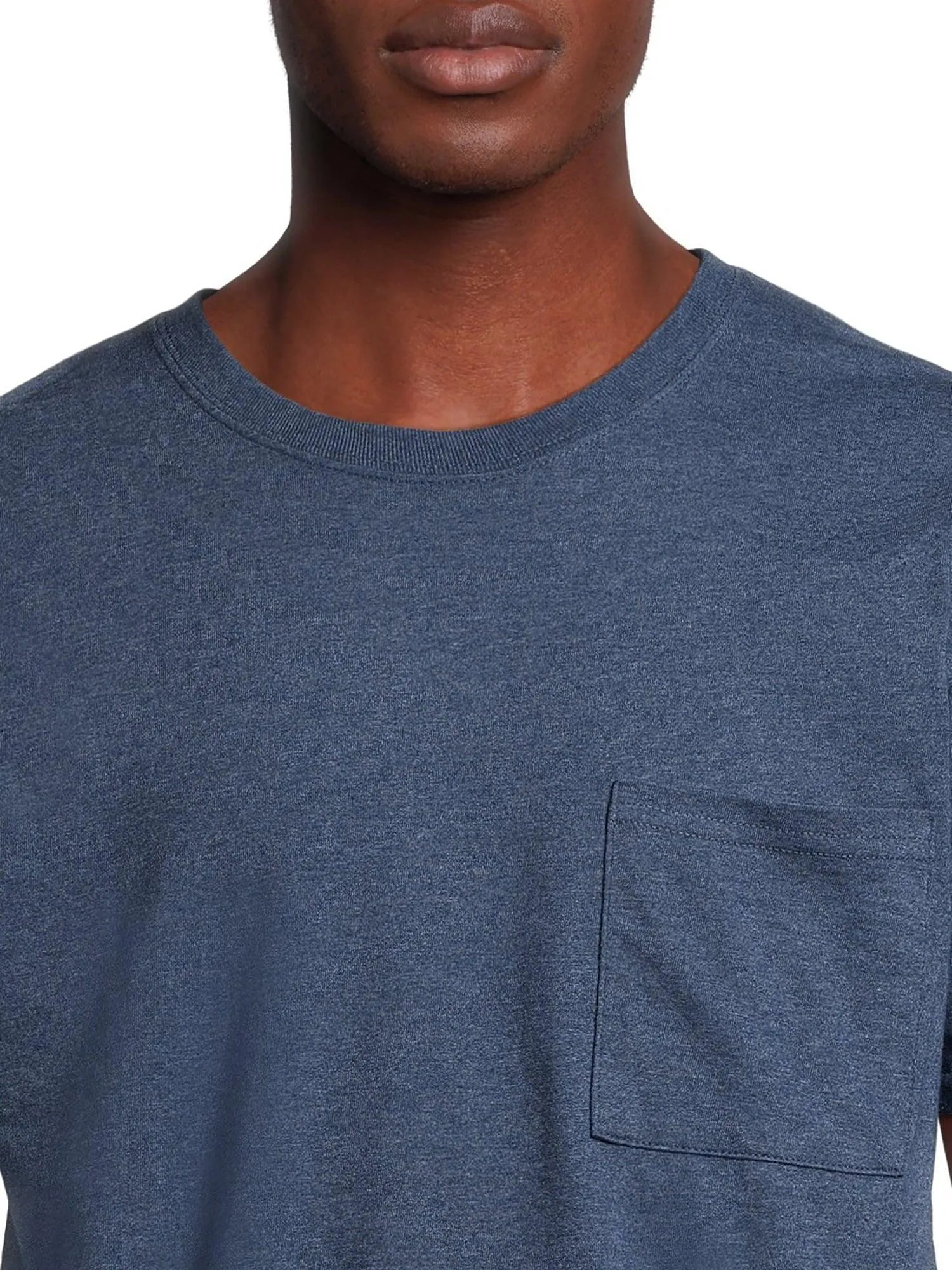 Athletic Works Men's and Big Men's Cotton Pocket Tee, Sizes XS-5XL
