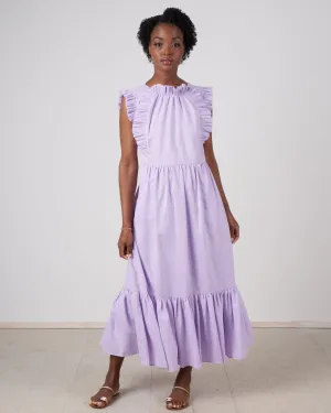 bailey broomstick pleated maxi dress - lilac