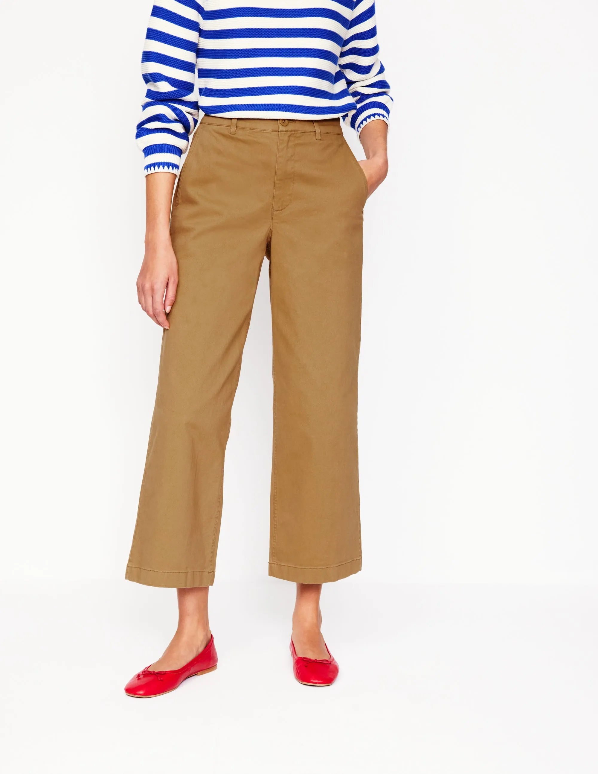 Barnsbury Crop Chino Trousers-Hazelnut Brown