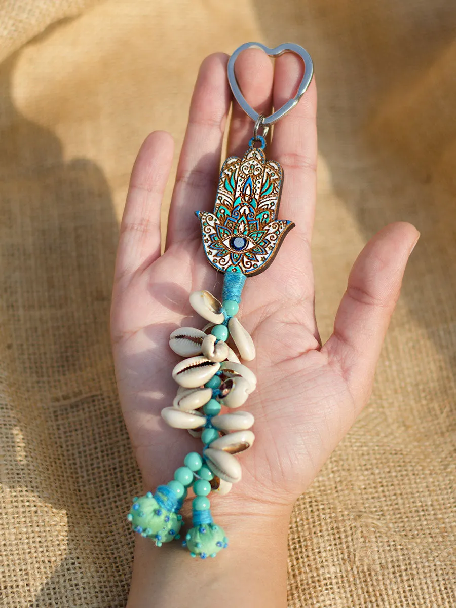 Bohemian Hamsa Keychain Bagcharm