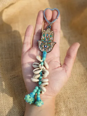 Bohemian Hamsa Keychain Bagcharm