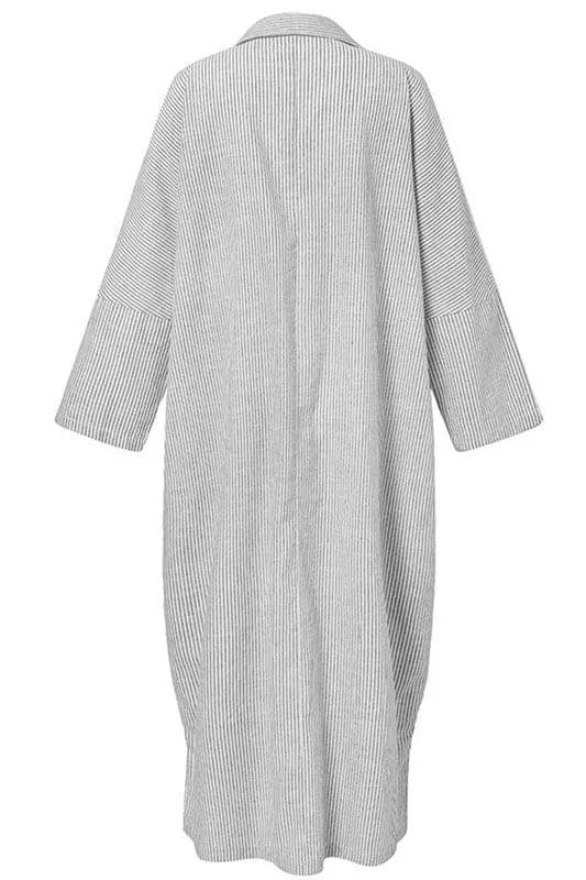 BY089 Button Down Maxi Shirt Dress