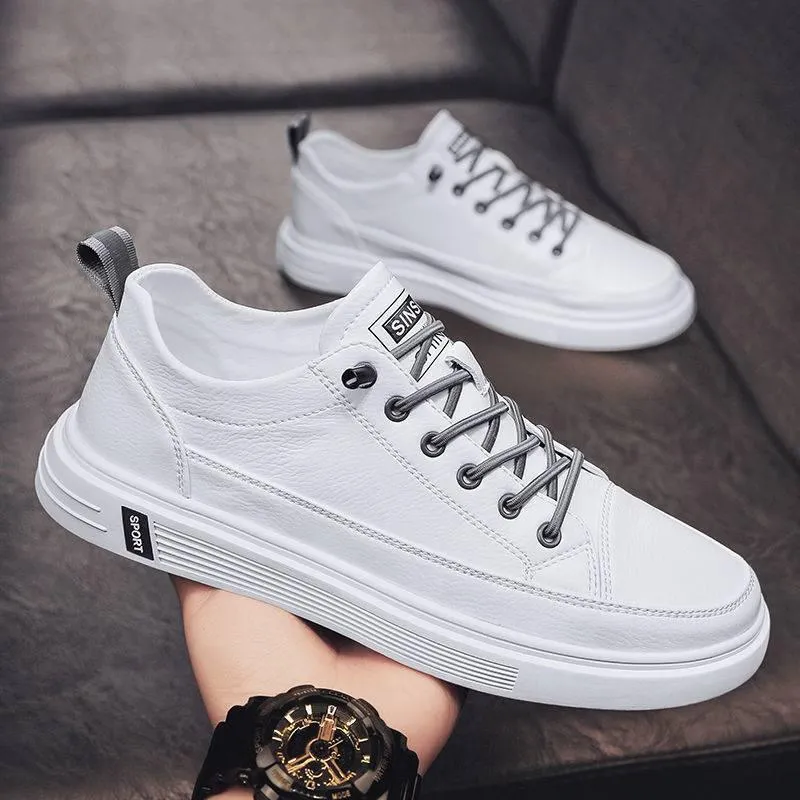 Casual White Men Shoes Summer Breathable Flat Bottom | Stylish and Comfortable