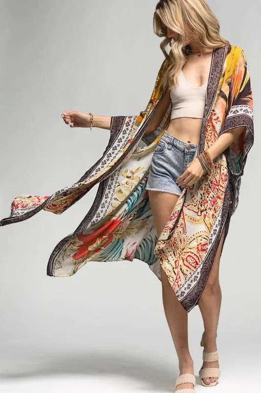 Chic Tropical Summer Kimono
