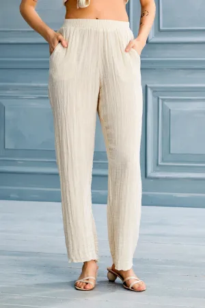 Colette Linen Cotton Fused Pants