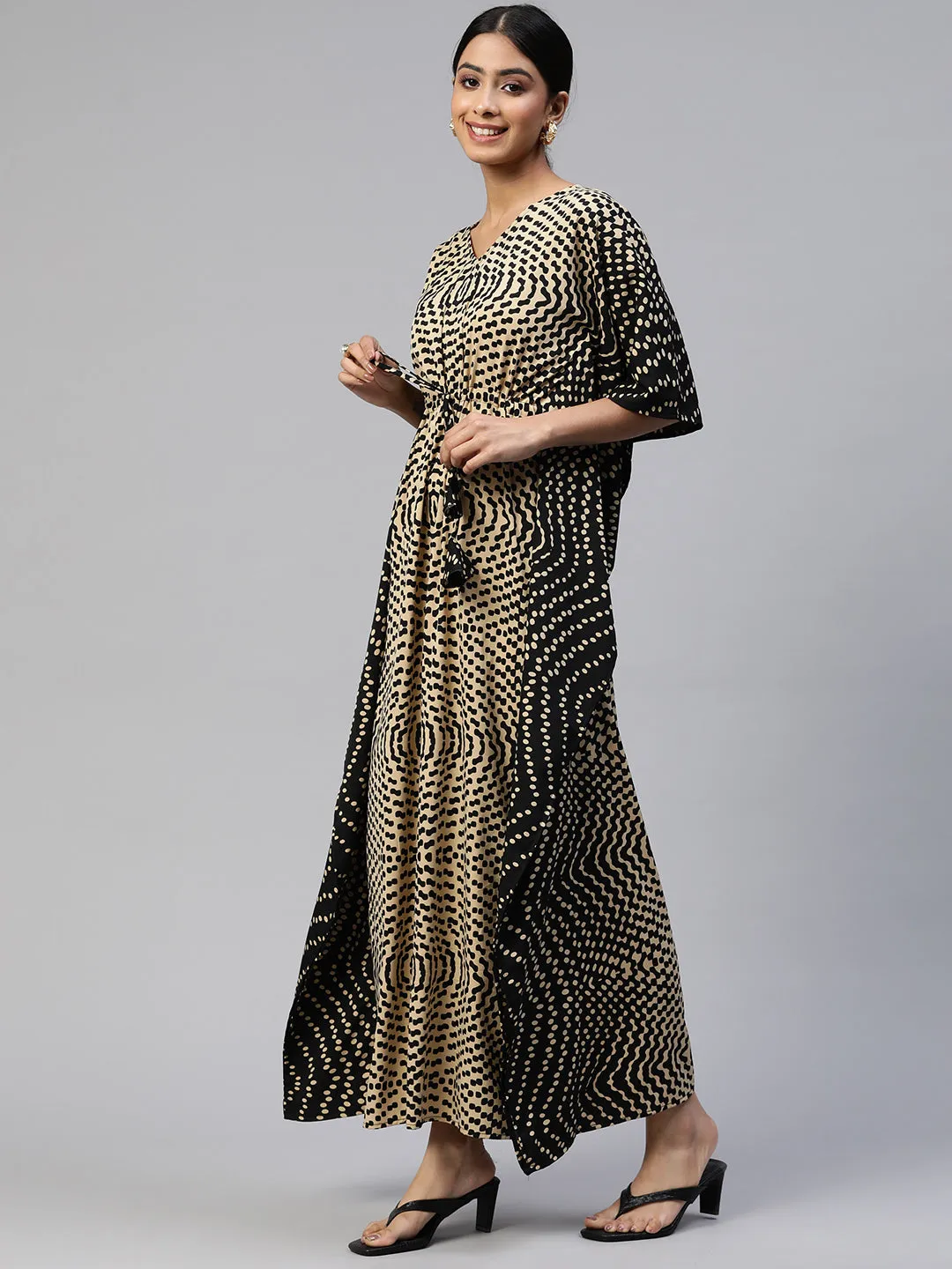 Cottinfab Crepe Kaftan Maxi Dress