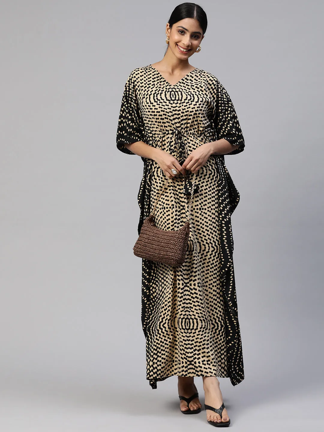 Cottinfab Crepe Kaftan Maxi Dress