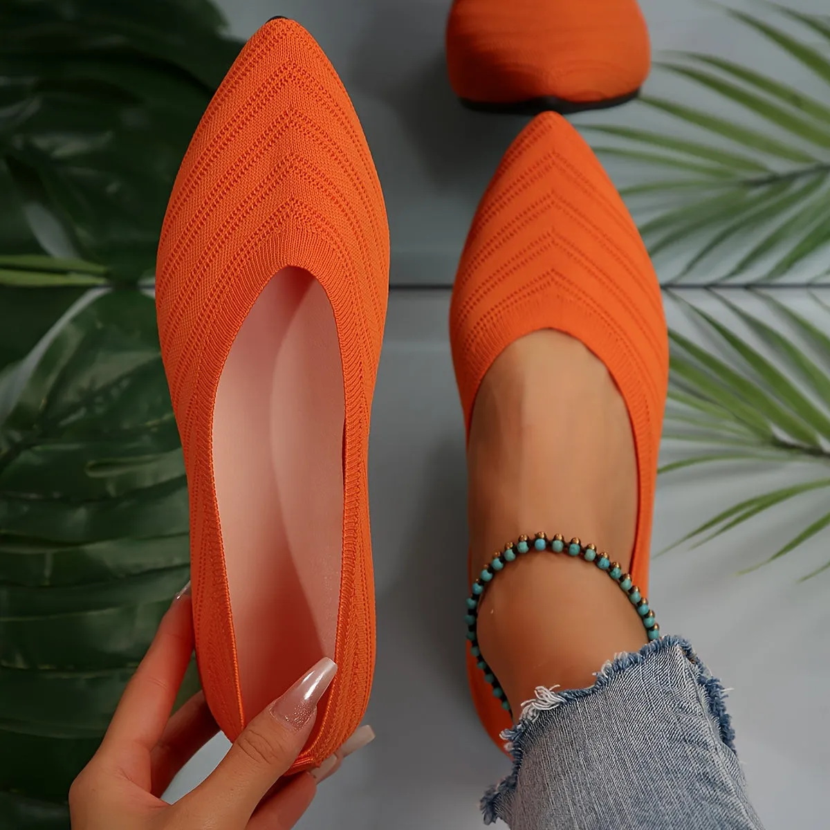 Dames Ballerina's - Kanten Slip-On Ademende Flats