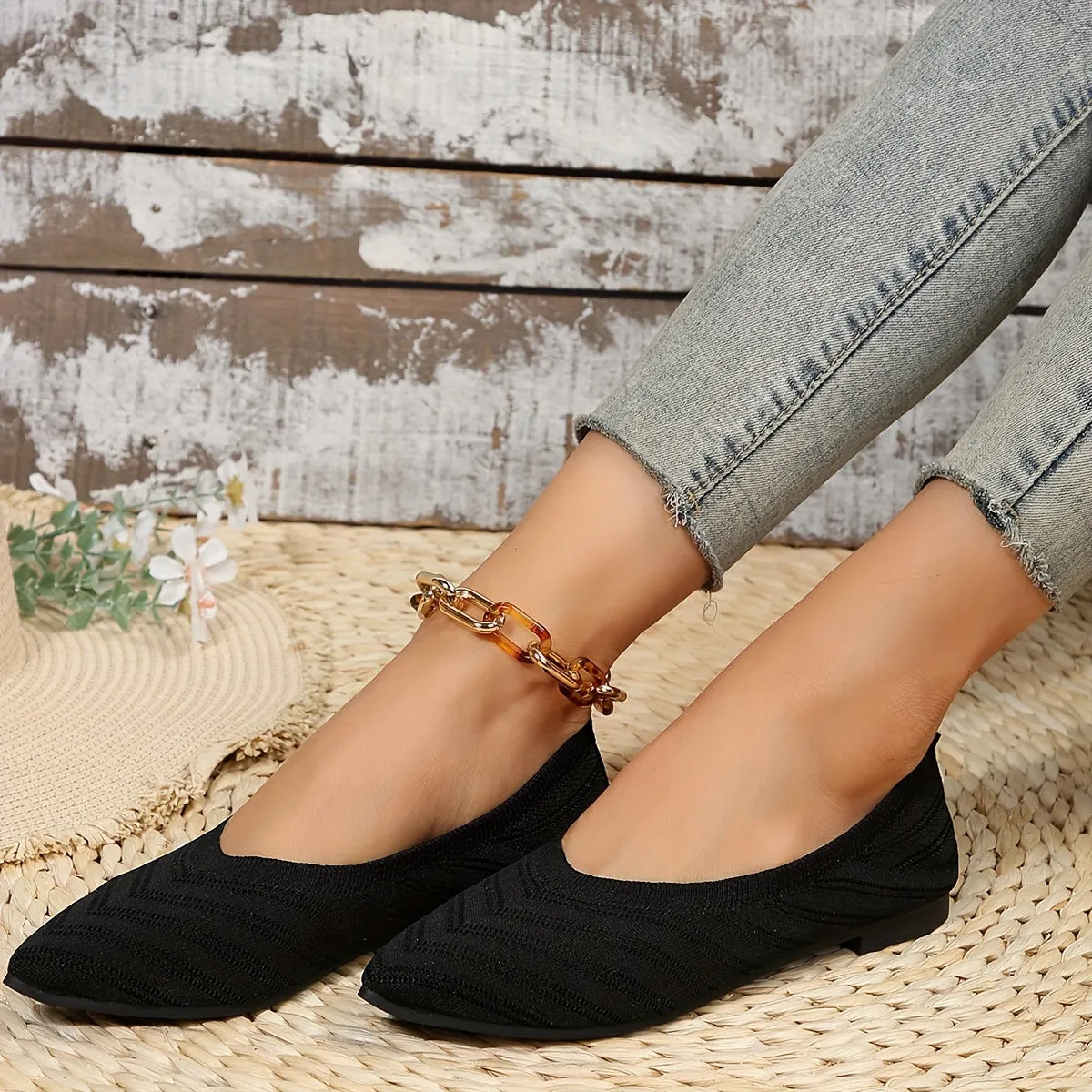 Dames Ballerina's - Kanten Slip-On Ademende Flats