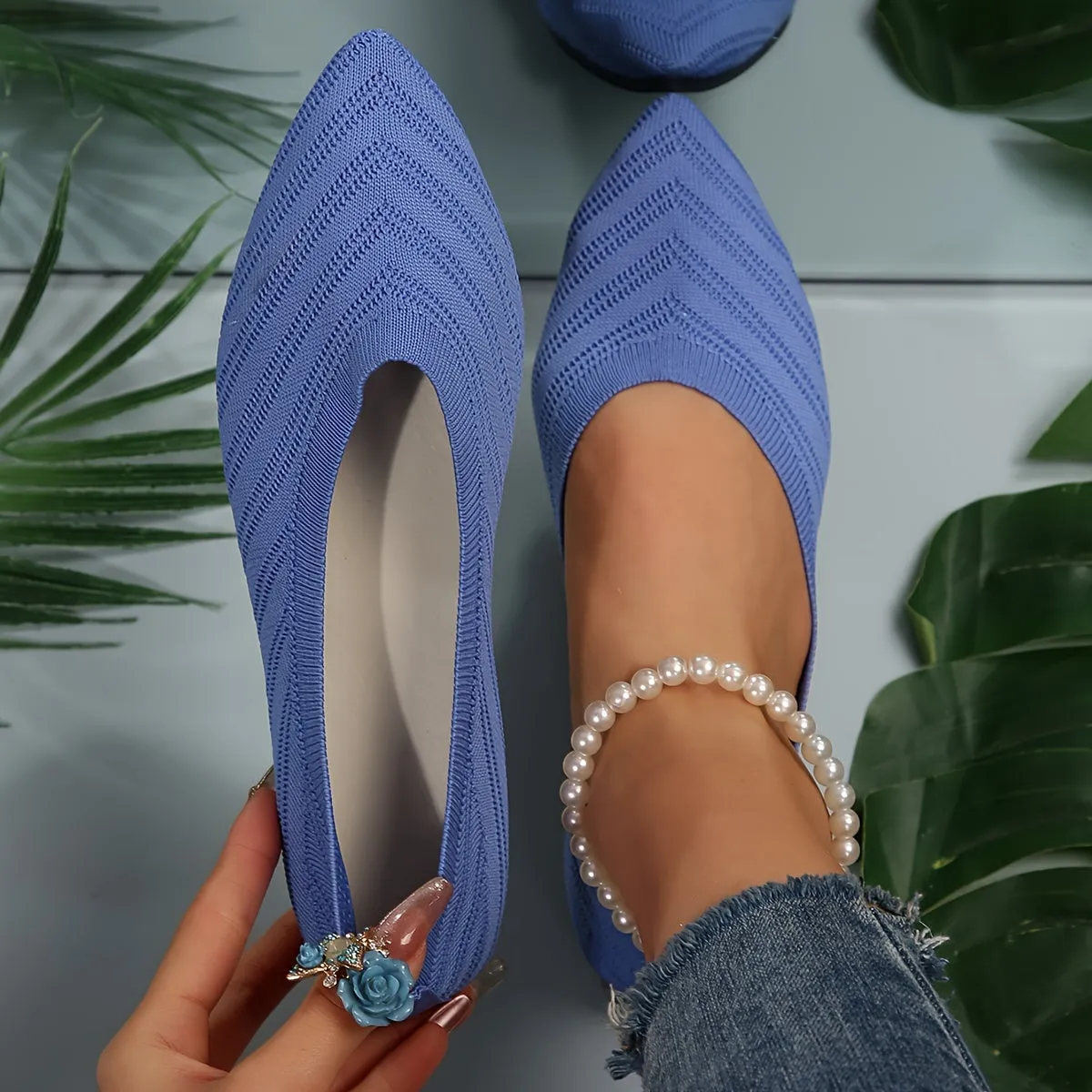 Dames Ballerina's - Kanten Slip-On Ademende Flats
