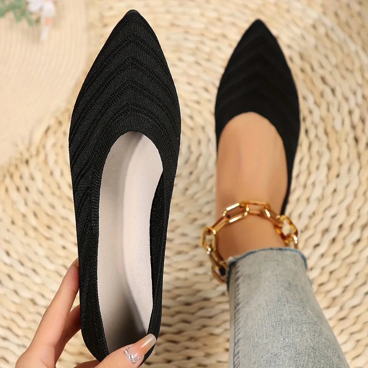 Dames Ballerina's - Kanten Slip-On Ademende Flats