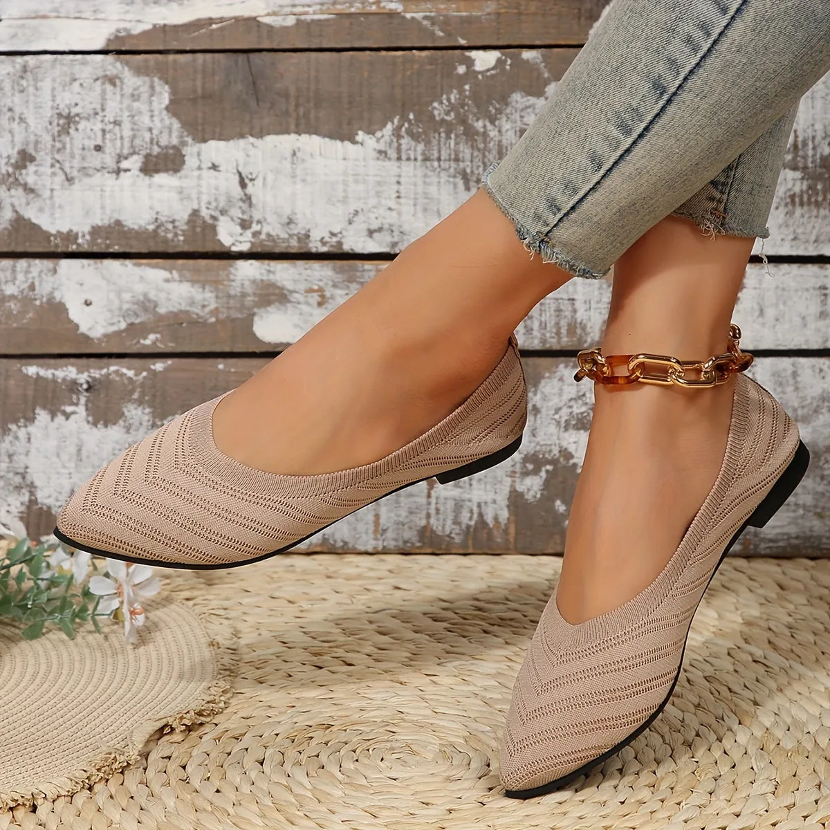 Dames Ballerina's - Kanten Slip-On Ademende Flats