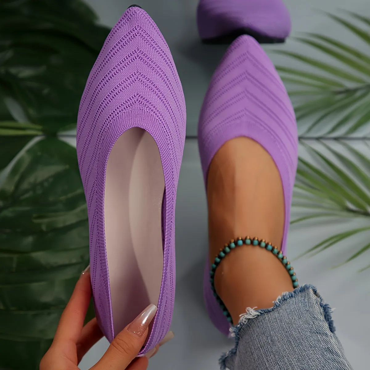 Dames Ballerina's - Kanten Slip-On Ademende Flats
