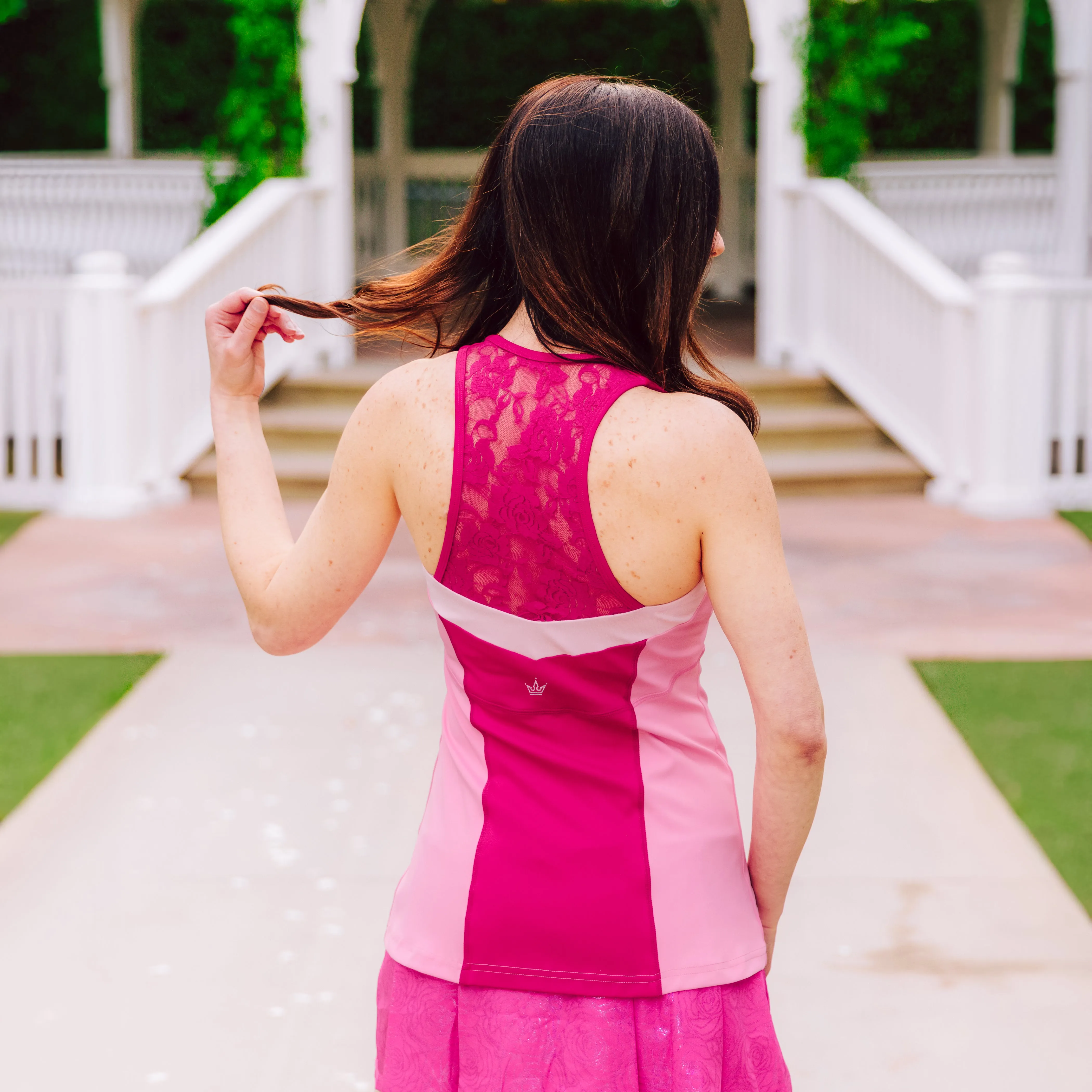 Enchanted Rose Princess Athletic Tank Top - Pink