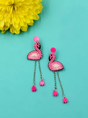 Flamingo Bead Earrings