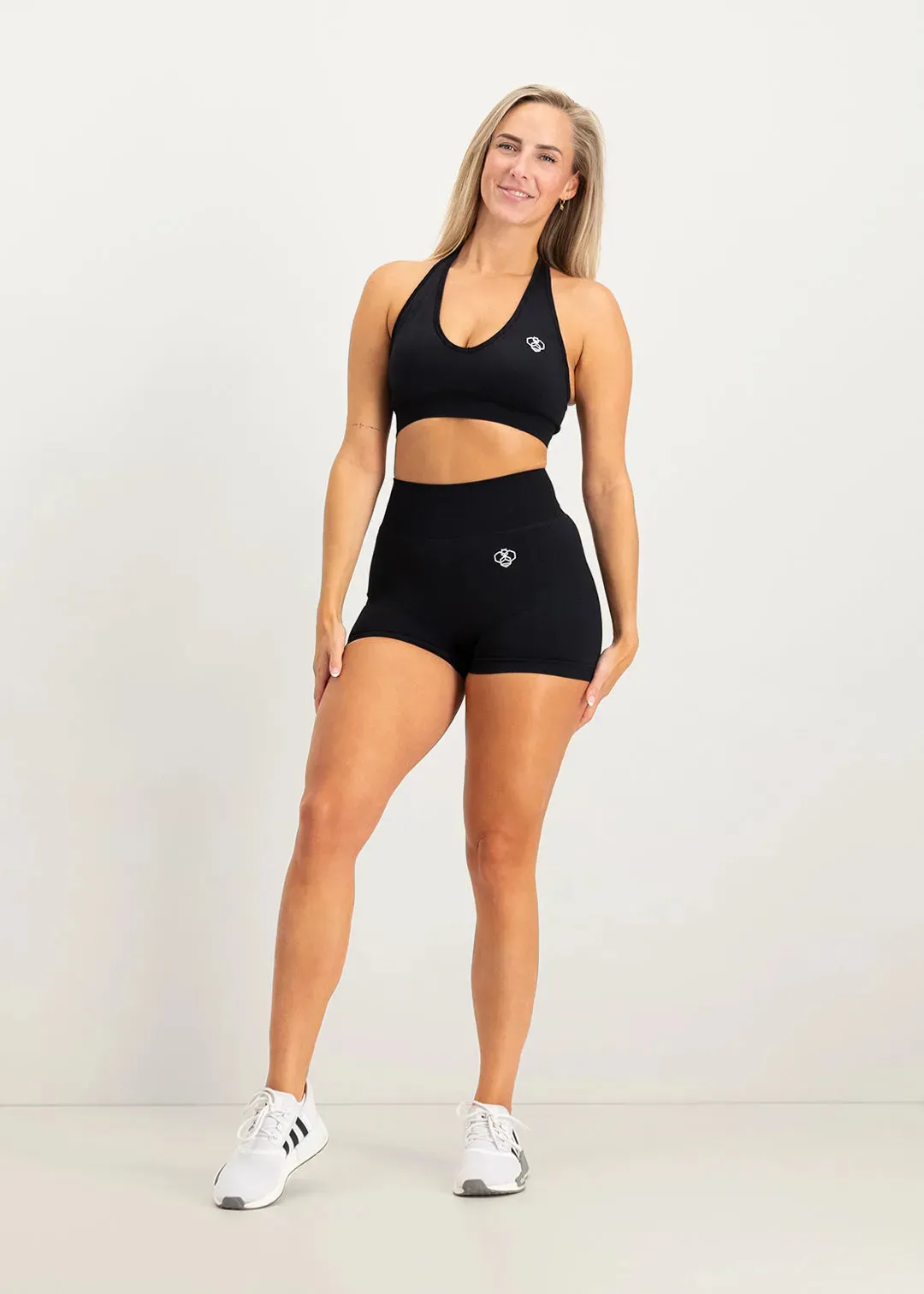 Flare Scrunch Shorts - Black