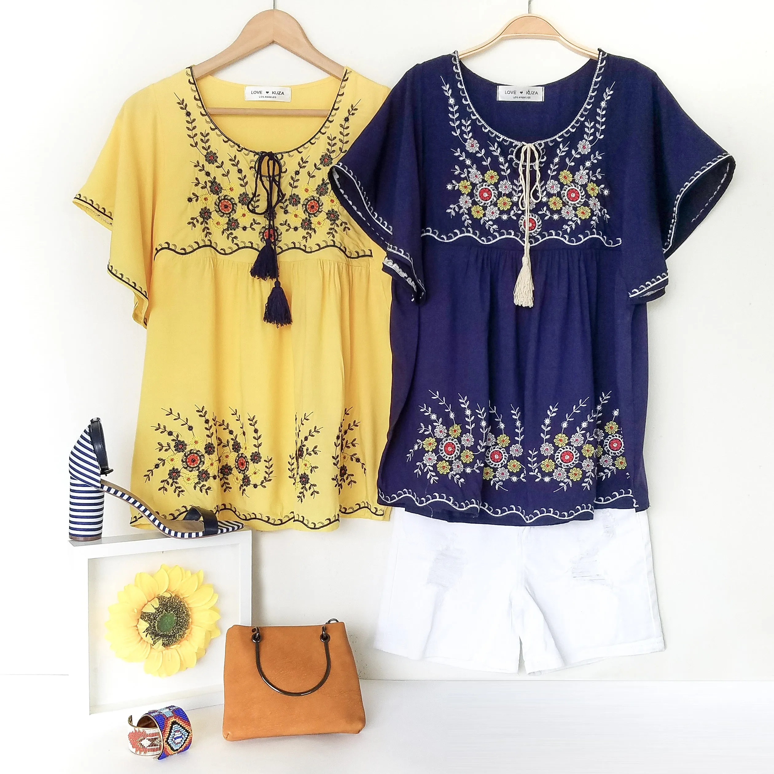 Floral Embroidered Kimono Top