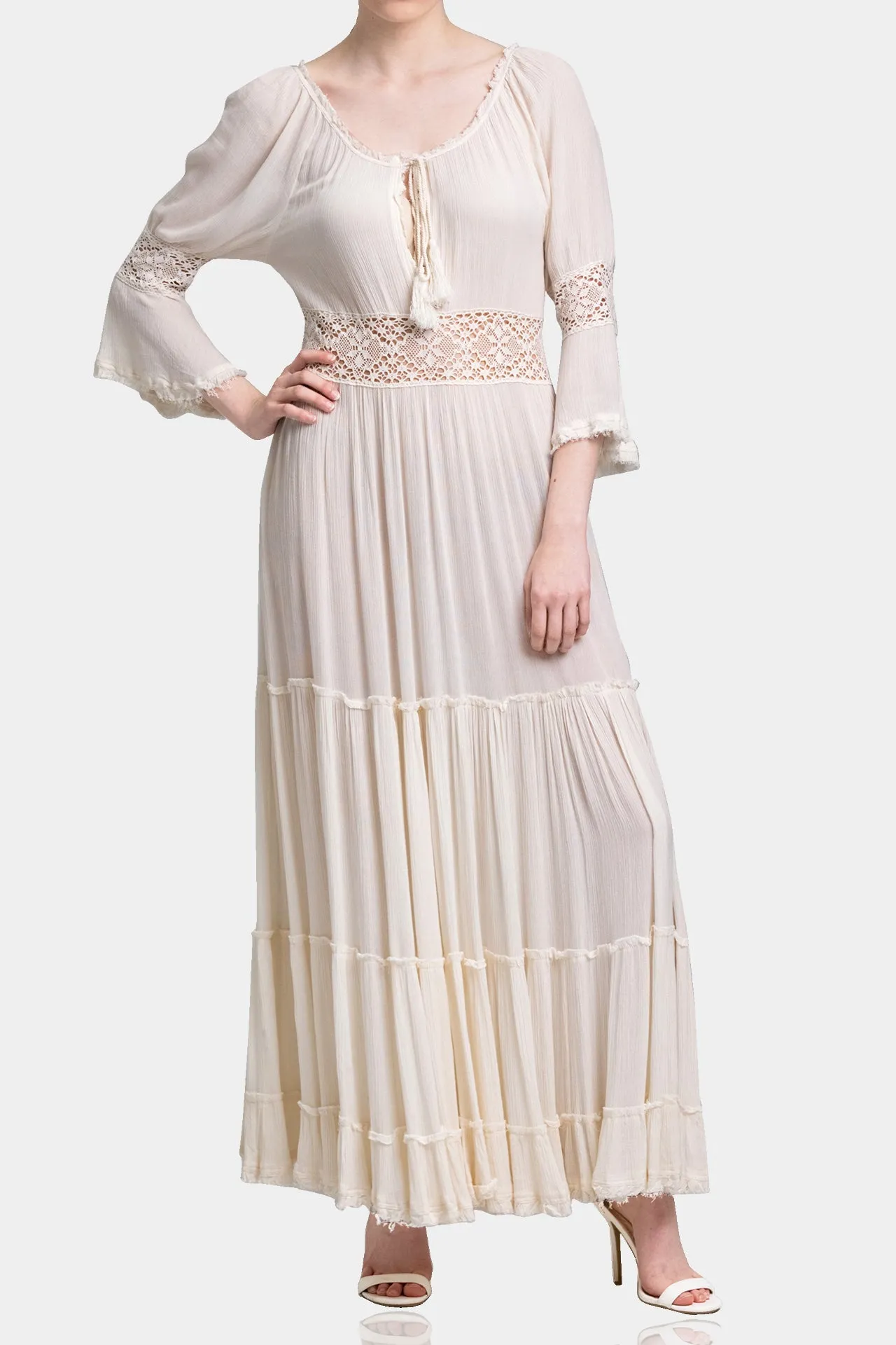 Full Sleeve Pure Cotton Maxi Dress