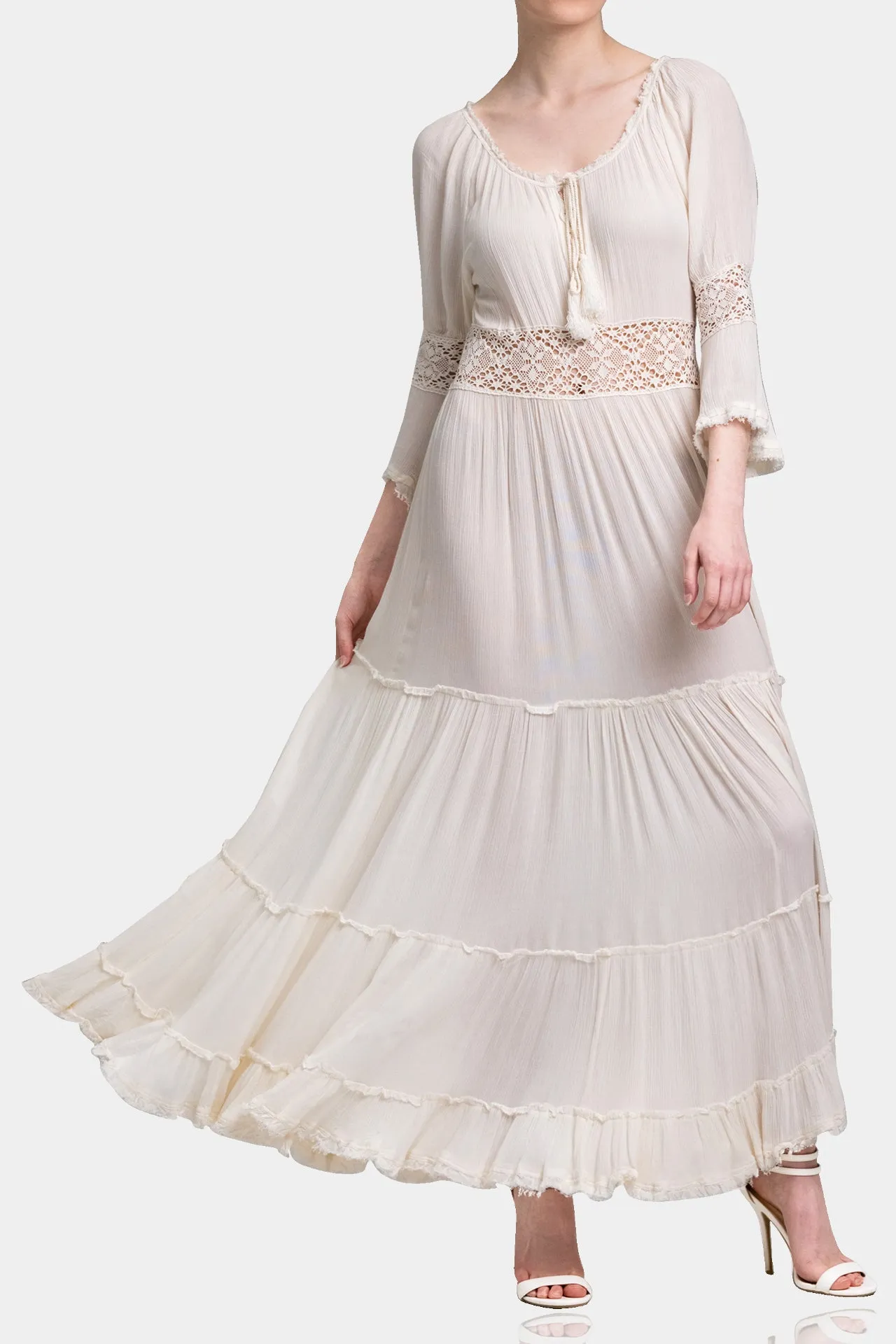 Full Sleeve Pure Cotton Maxi Dress