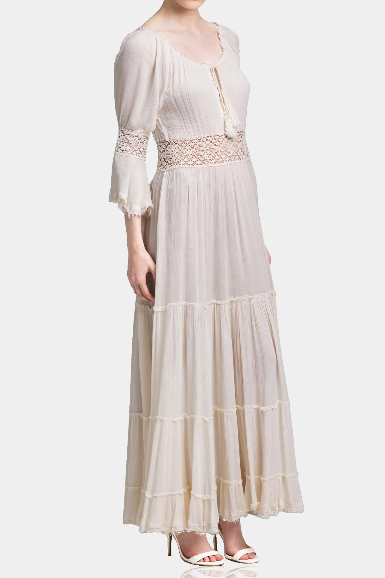 Full Sleeve Pure Cotton Maxi Dress