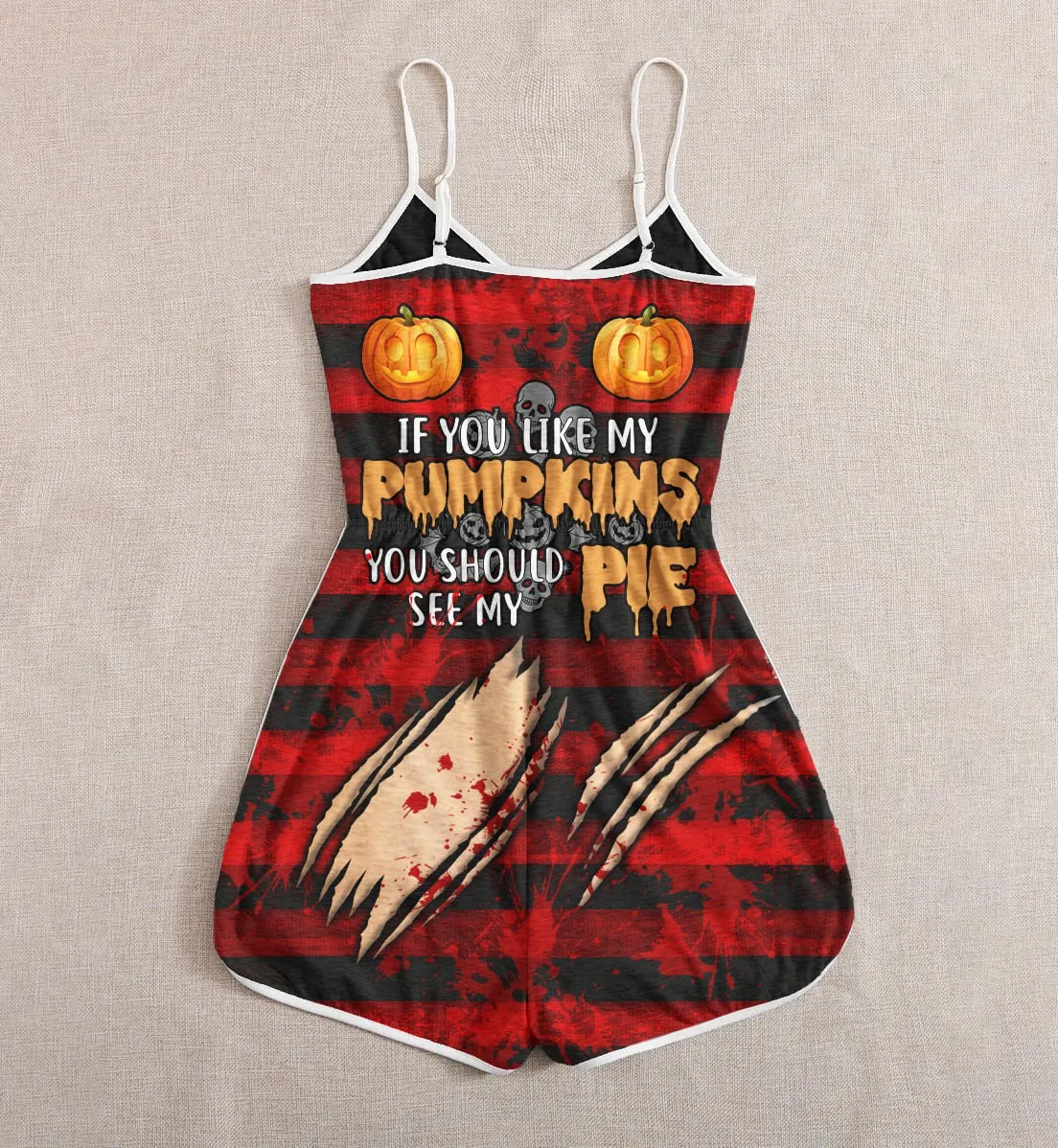 Funny Halloween I Put The Boo Skull Romper
