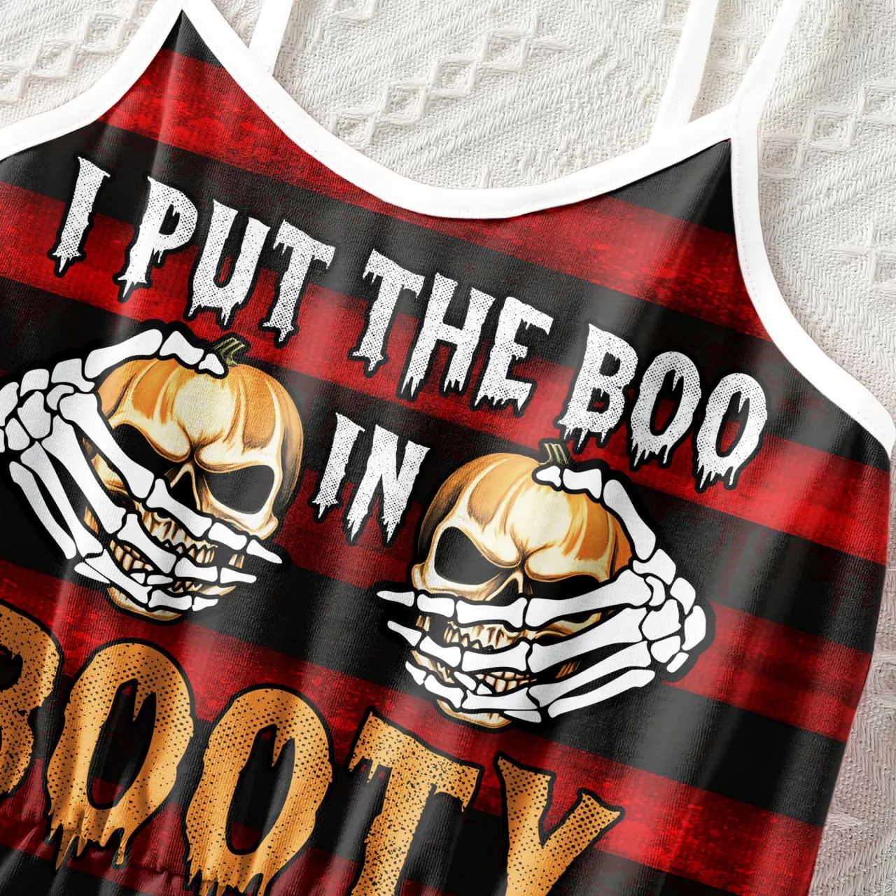 Funny Halloween I Put The Boo Skull Romper