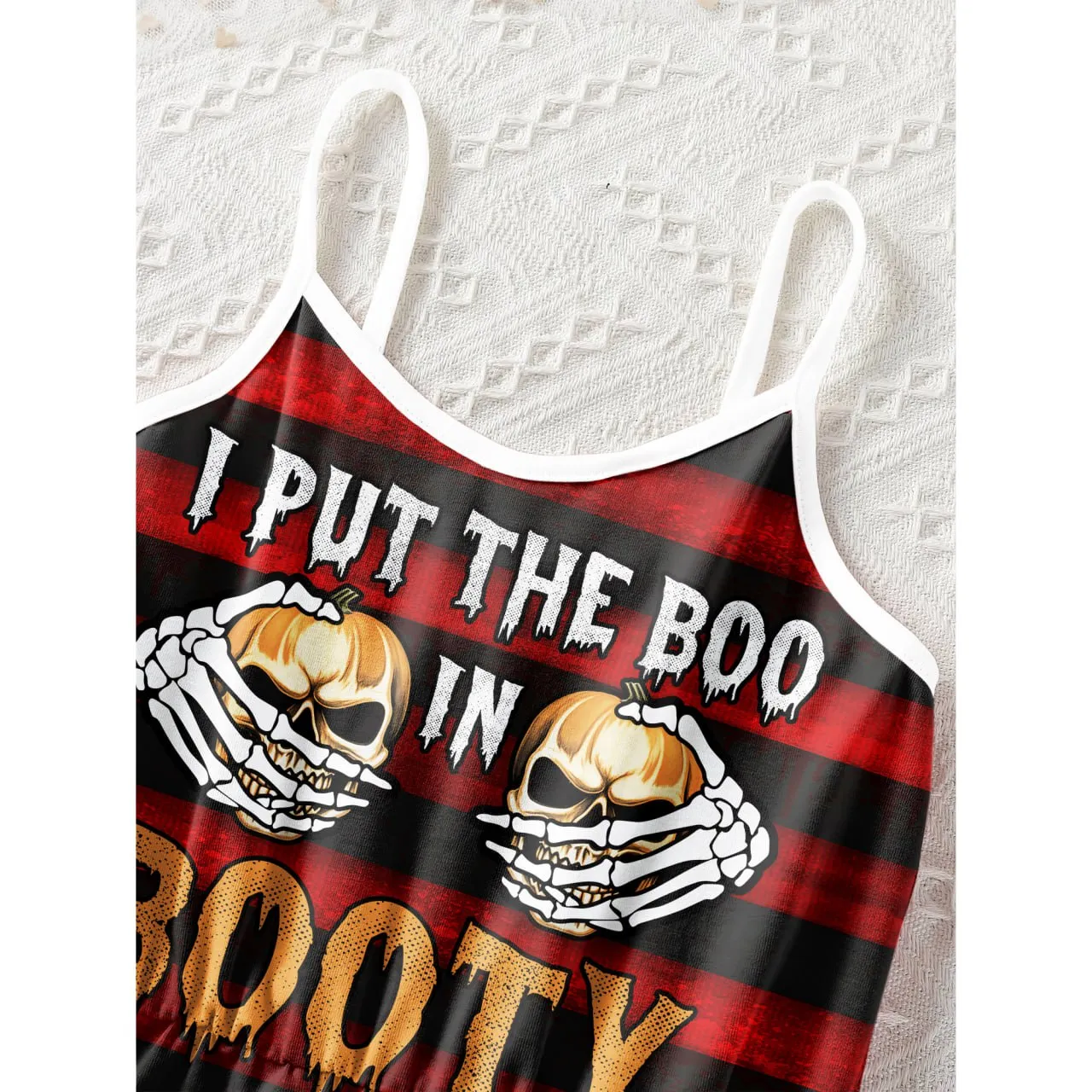 Funny Halloween I Put The Boo Skull Romper
