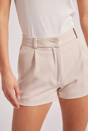 Generation Love Mallory Light Suiting Shorts in Tan