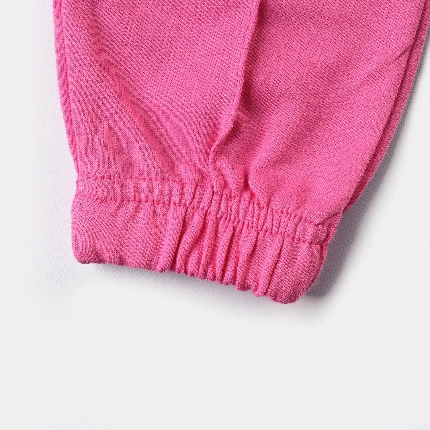 Girls Cotton Terry Pyjamas-Pink