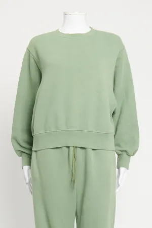 Green Cotton Preowned Tracksuit Set