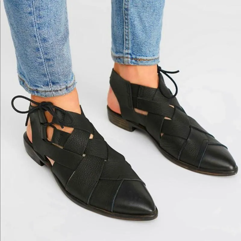 Handmade Boho Sandals Soft Flats Retro Womem's Shoes