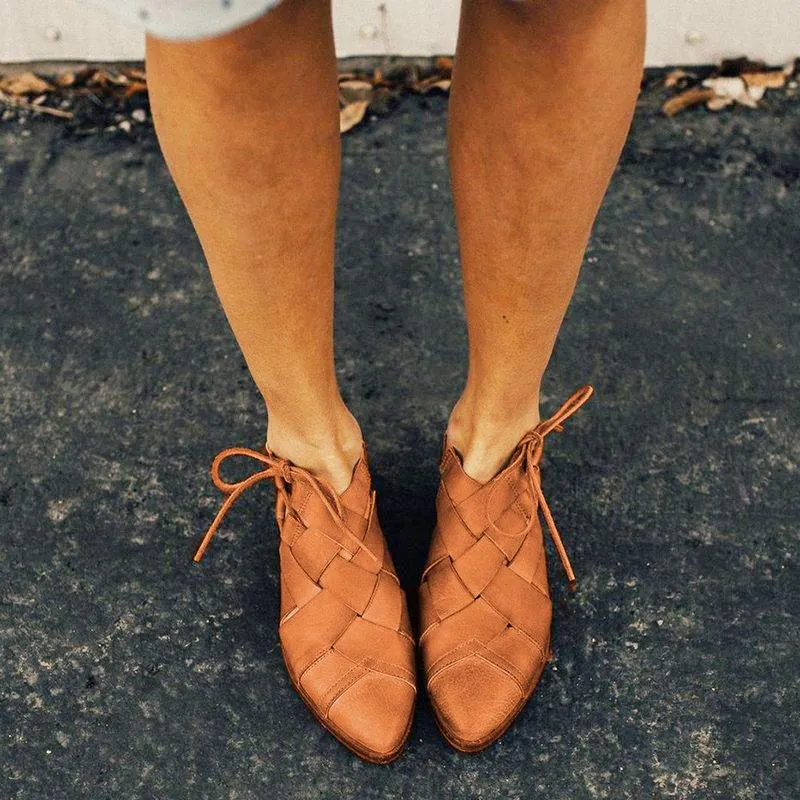 Handmade Boho Sandals Soft Flats Retro Womem's Shoes