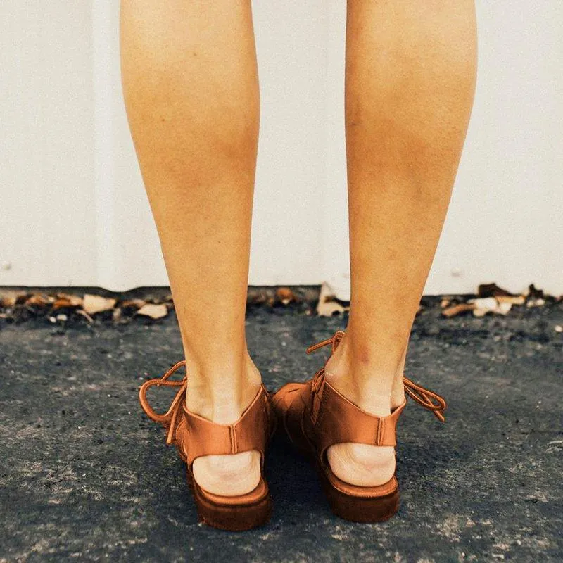 Handmade Boho Sandals Soft Flats Retro Womem's Shoes
