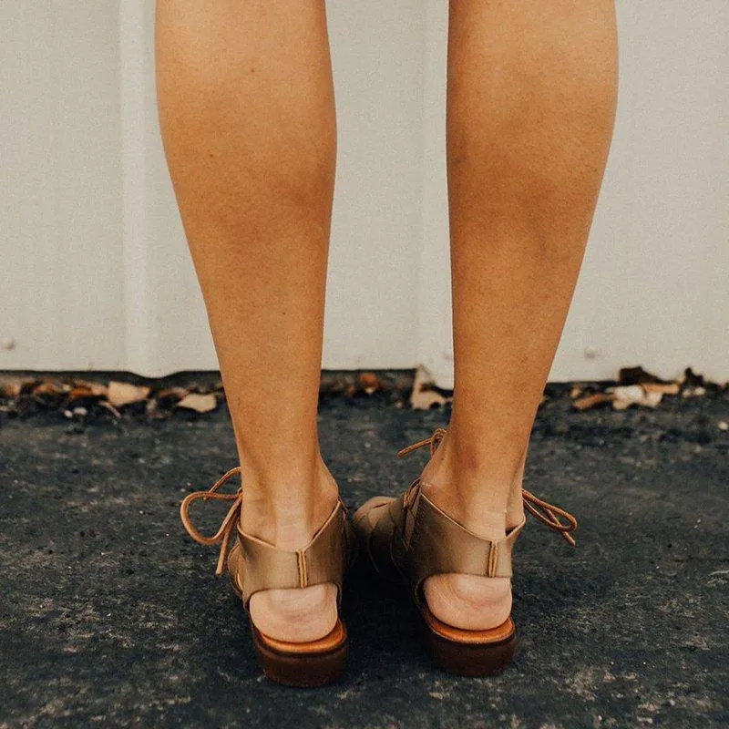 Handmade Boho Sandals Soft Flats Retro Womem's Shoes