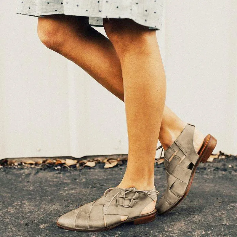 Handmade Boho Sandals Soft Flats Retro Womem's Shoes