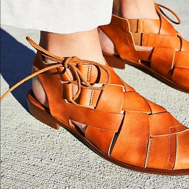 Handmade Boho Sandals Soft Flats Retro Womem's Shoes