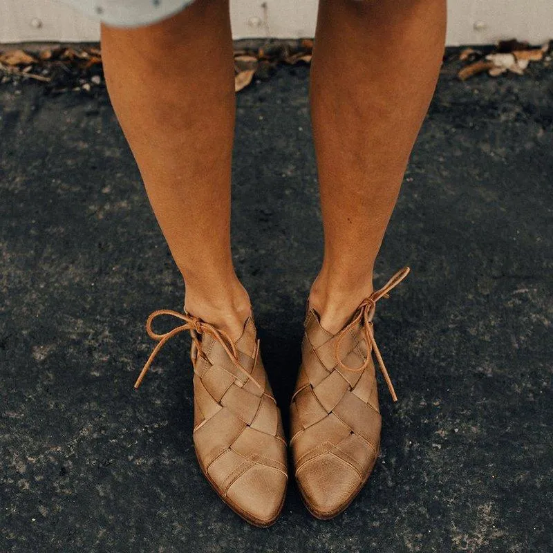 Handmade Boho Sandals Soft Flats Retro Womem's Shoes