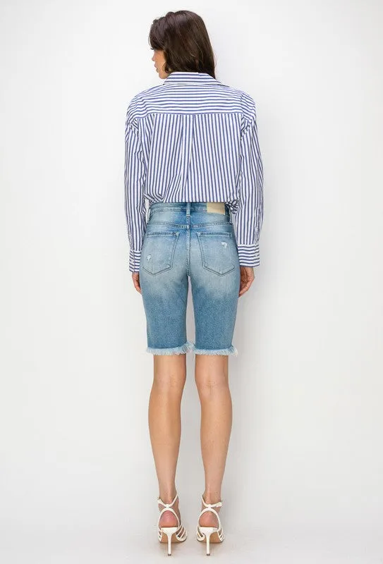 Harper Plus Mid Rise Bermuda Shorts