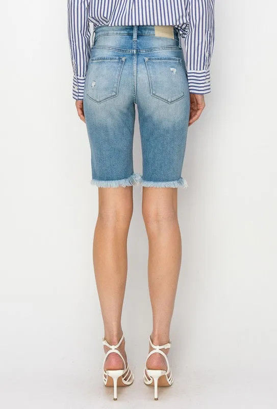 Harper Plus Mid Rise Bermuda Shorts