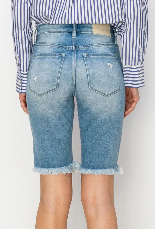 Harper Plus Mid Rise Bermuda Shorts
