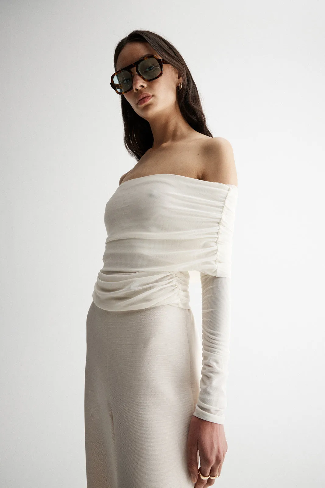 Hazel Top Ivory