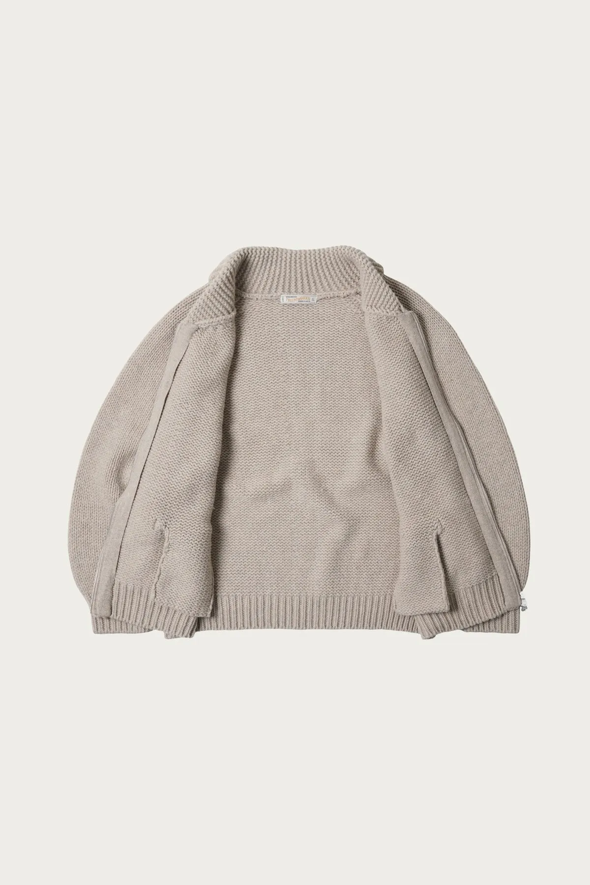 Heavy Cowichan Zipup Cardigan - Oatmeal