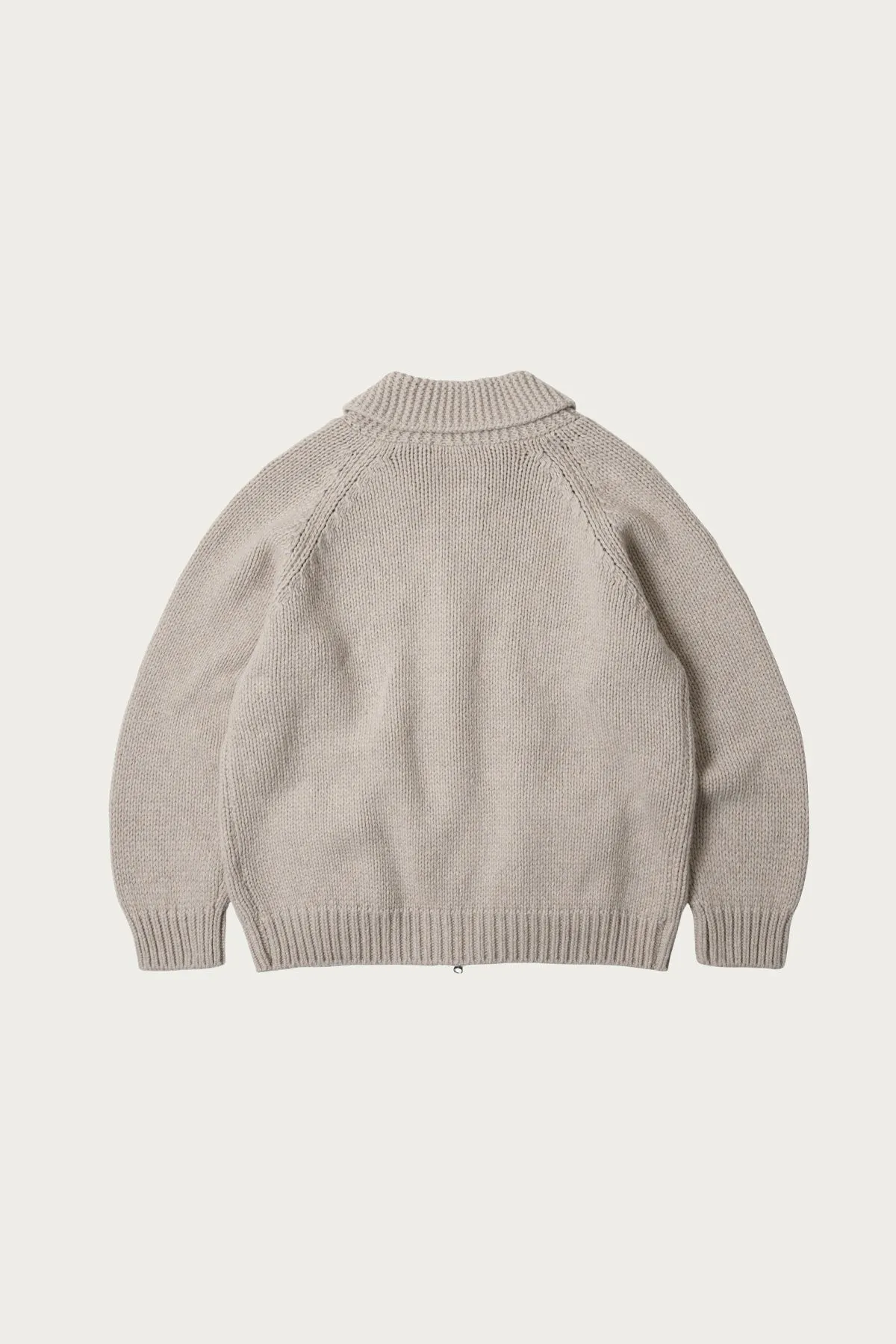 Heavy Cowichan Zipup Cardigan - Oatmeal
