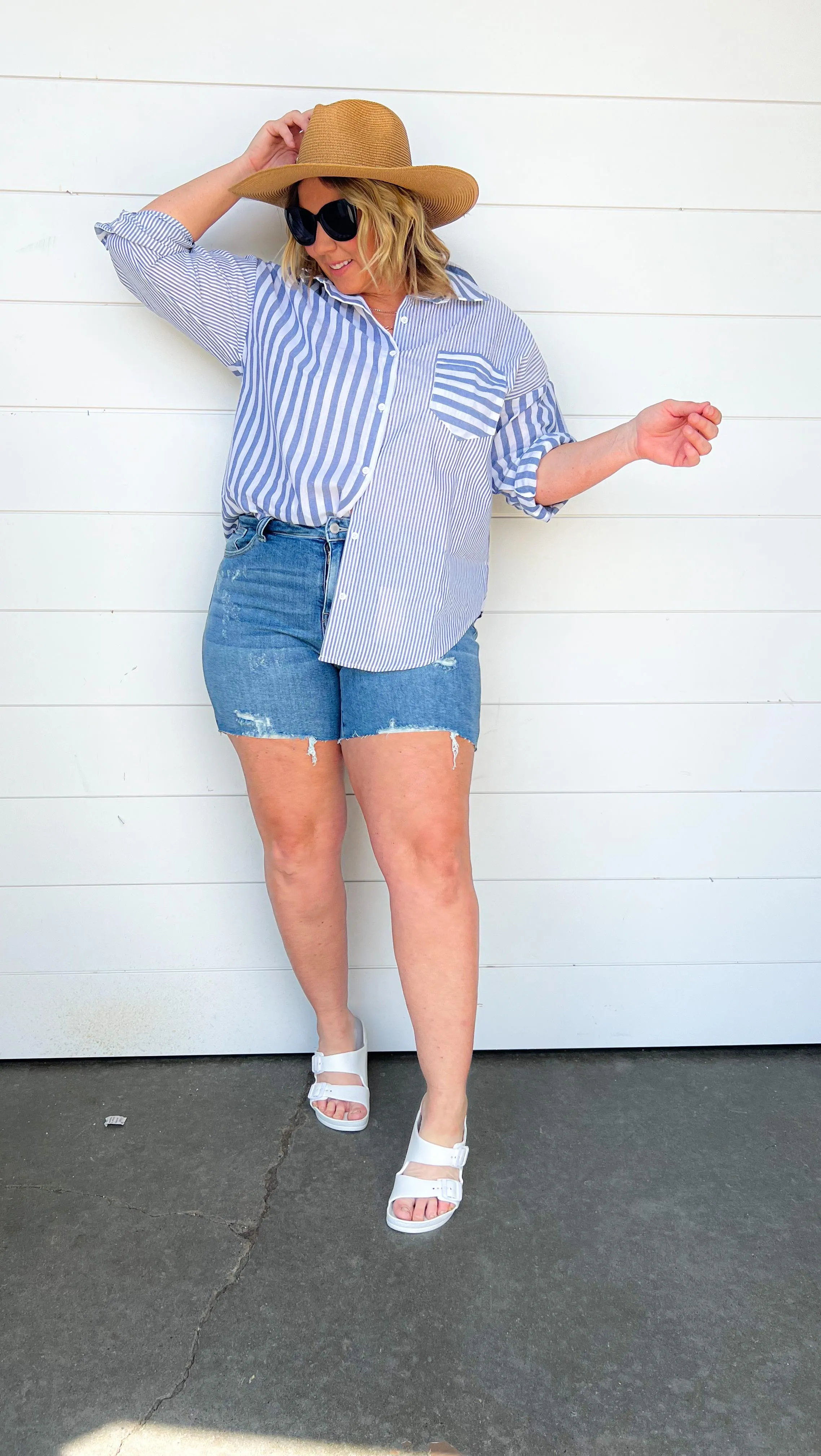 Hi-Waist Cutoff Denim Shorts - Judy Blue - Final Sale*