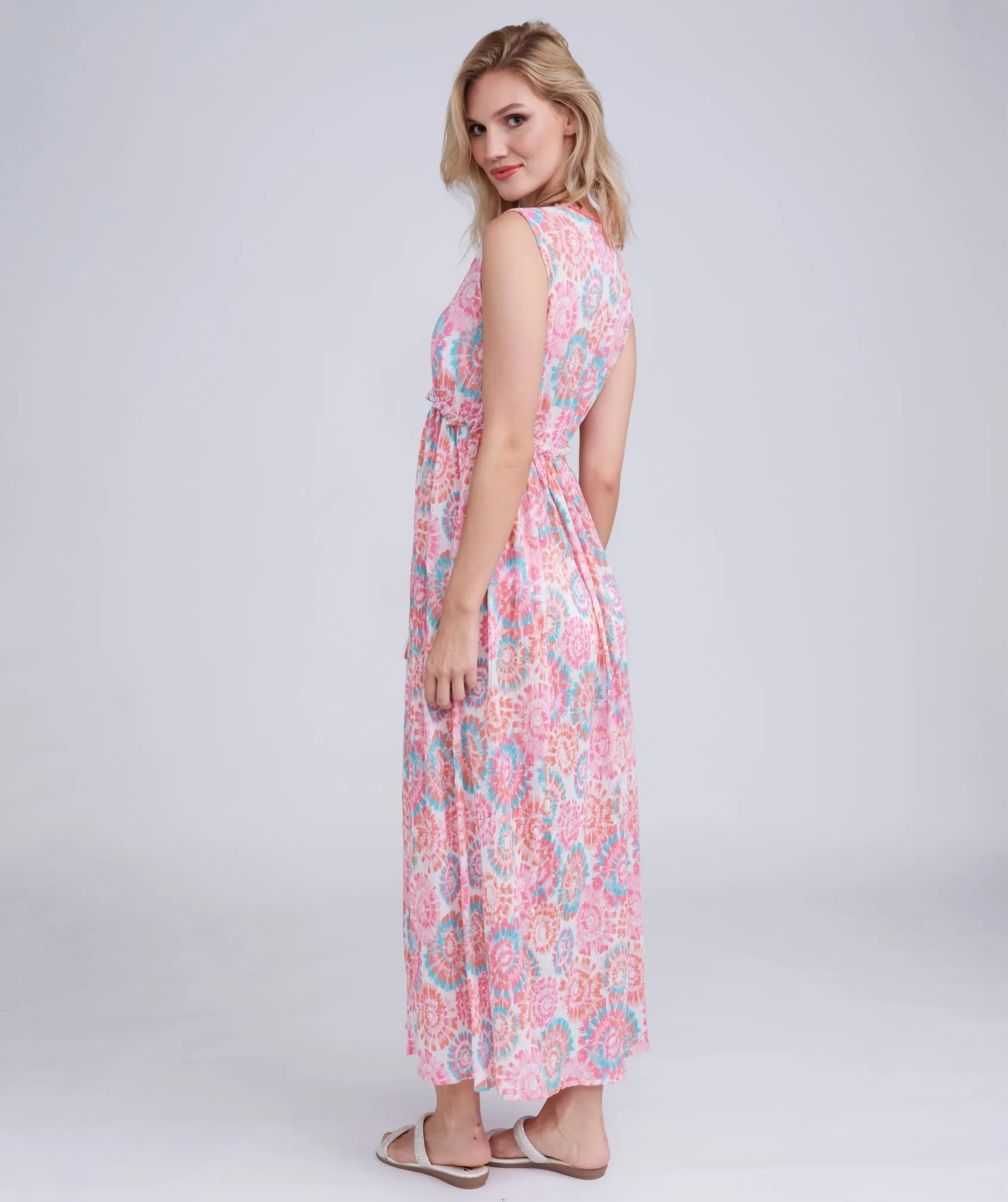 Illusion Maxi Dress - Pink